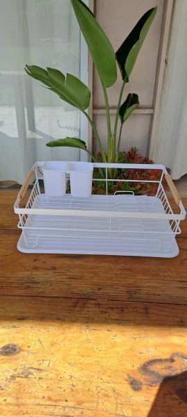 Escurridor para platos blanco