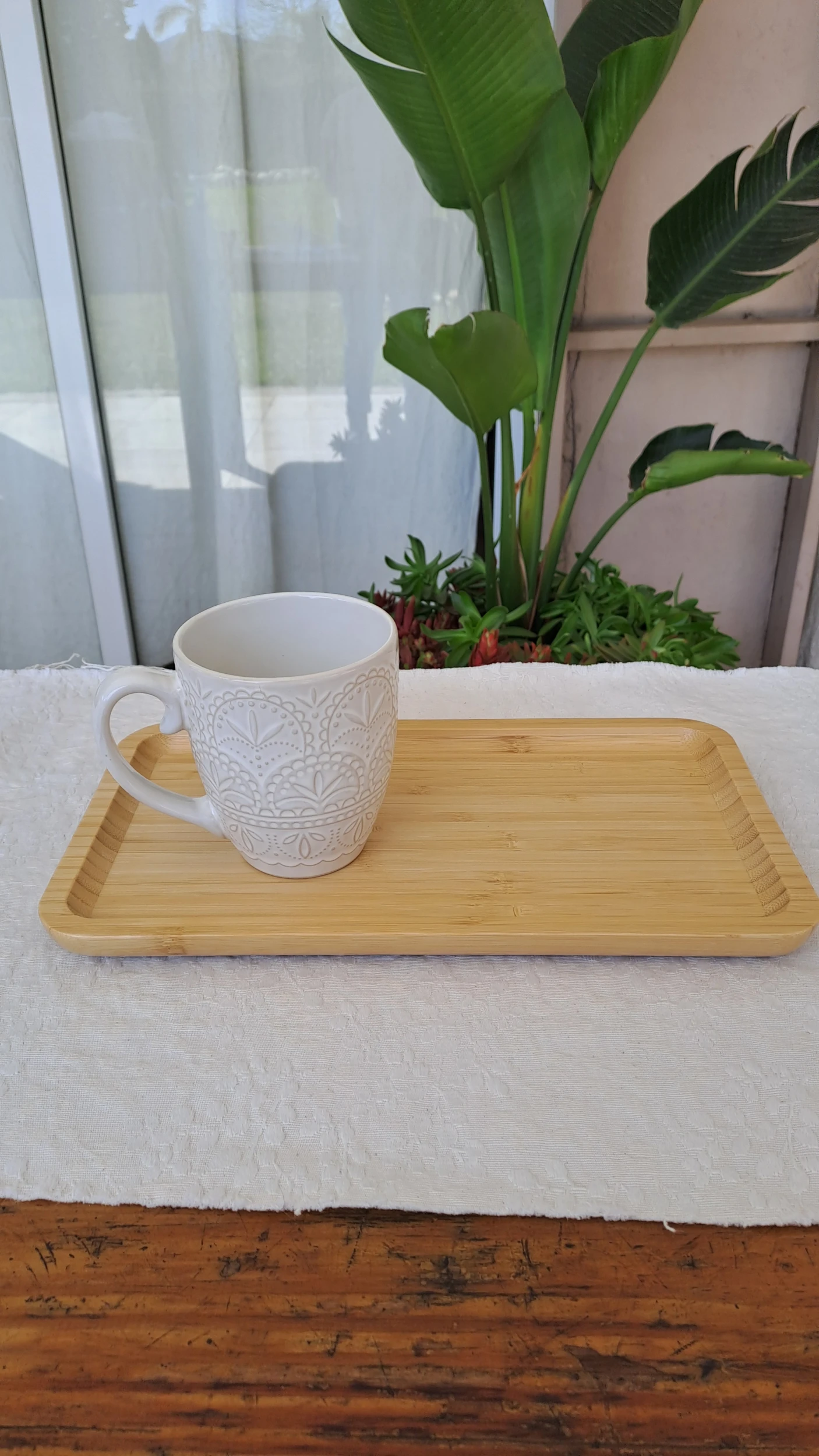 Bandeja de bambu grande x1unid.