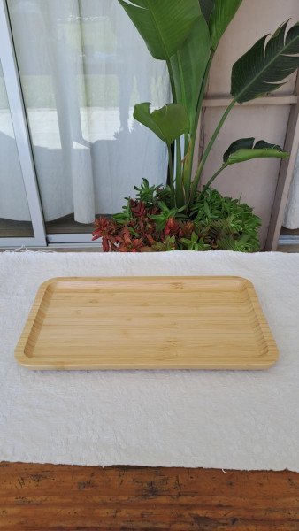 Bandeja de bambu grande x1unid.