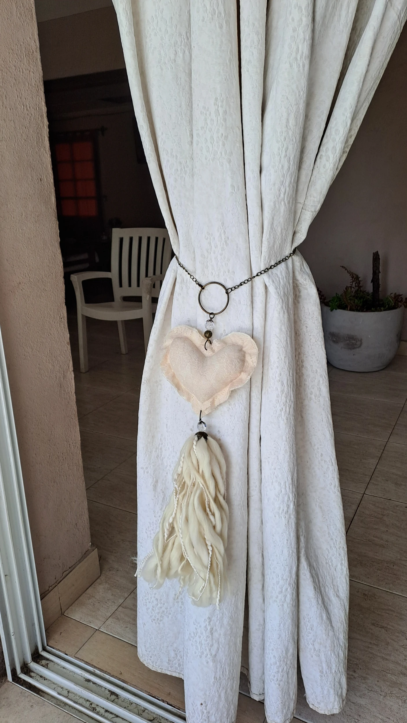 Borlas corazon telas