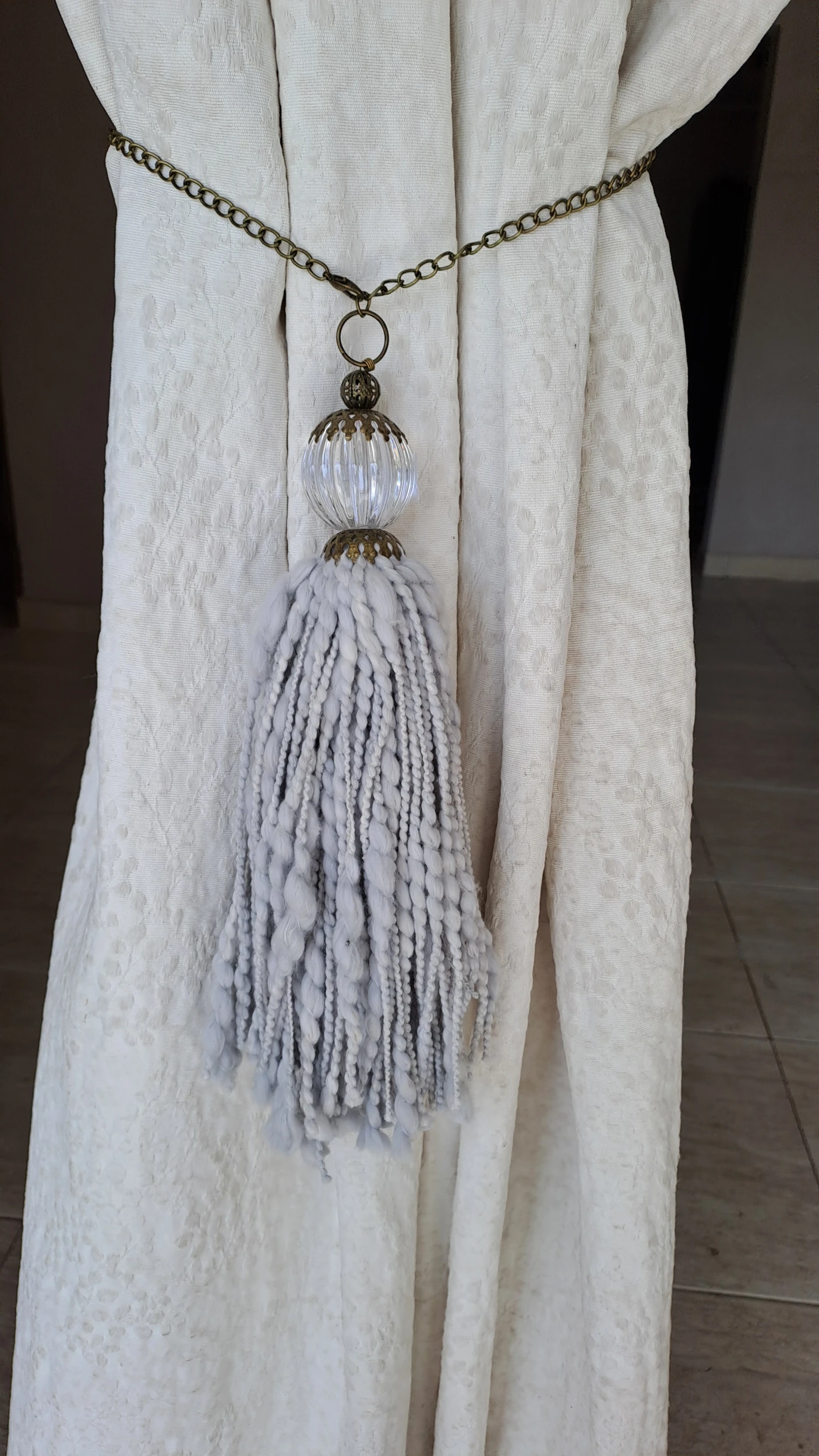 Borla/Puertero flame gris perla