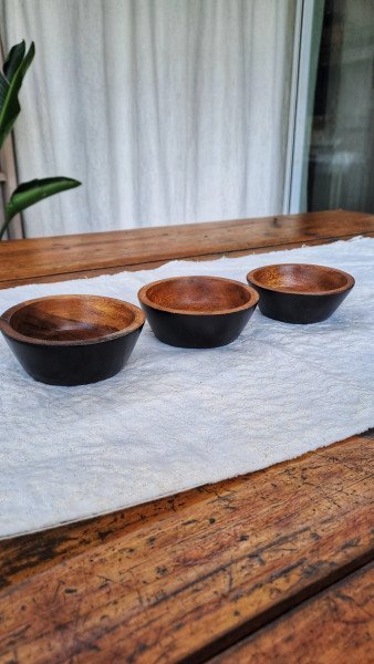 SetX3 copetinero conicos de acacia black 10cm