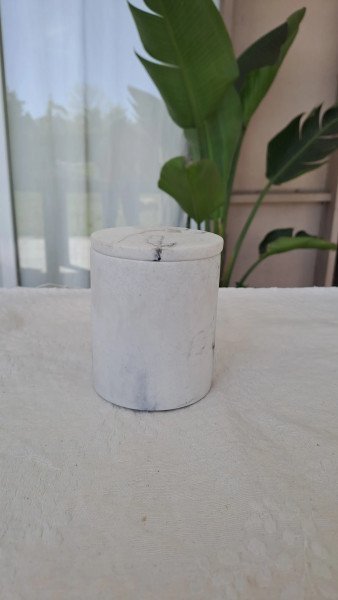 Algodonera nacarado blanco 10x8cm