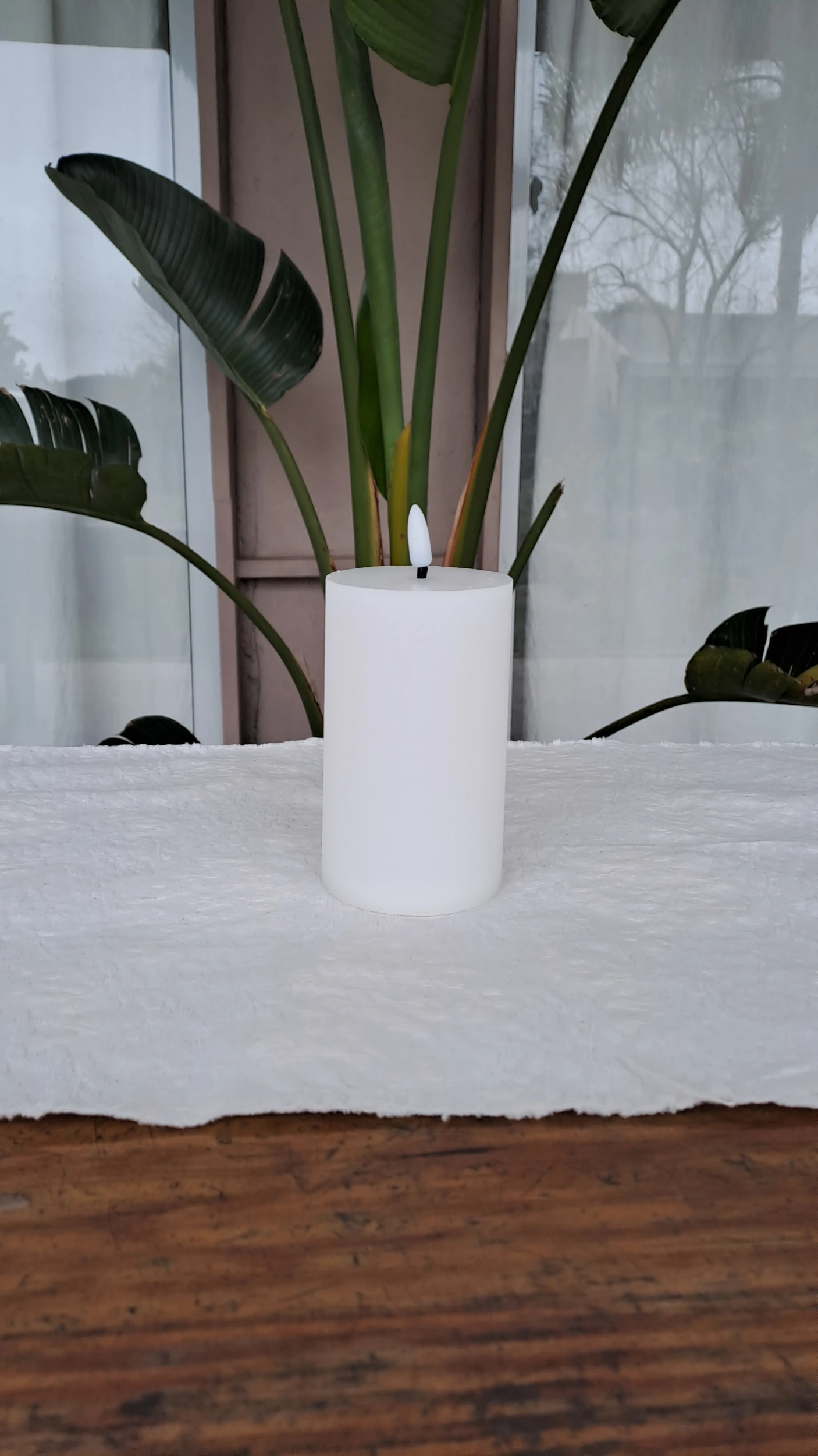 Vela led de cera blanca