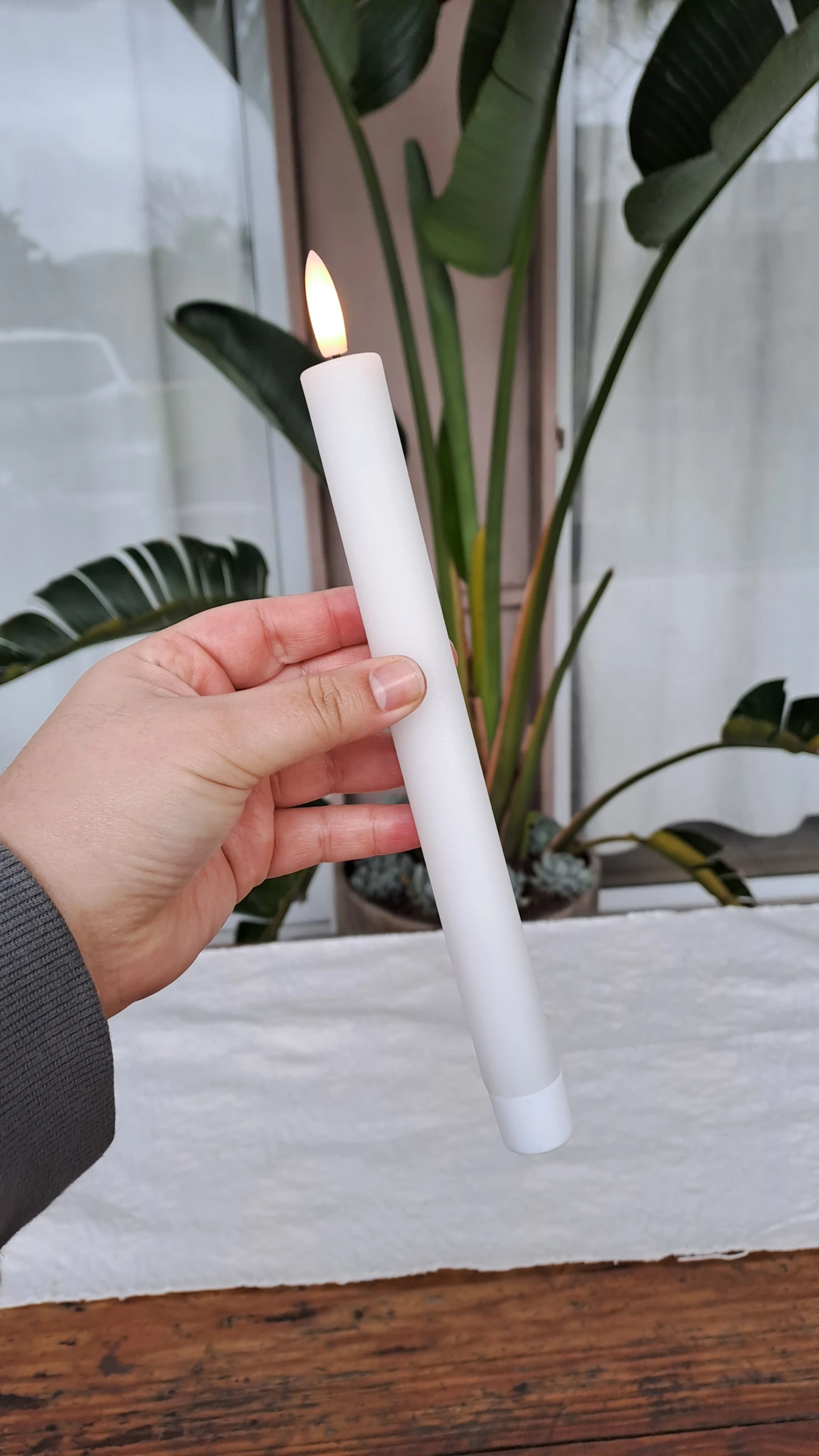 Vela led de cera blanca setx2