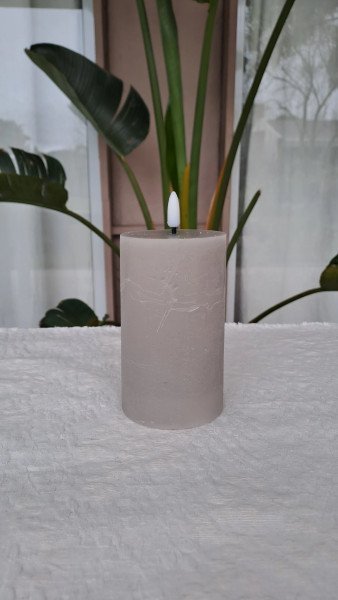 Vela led de cera gris